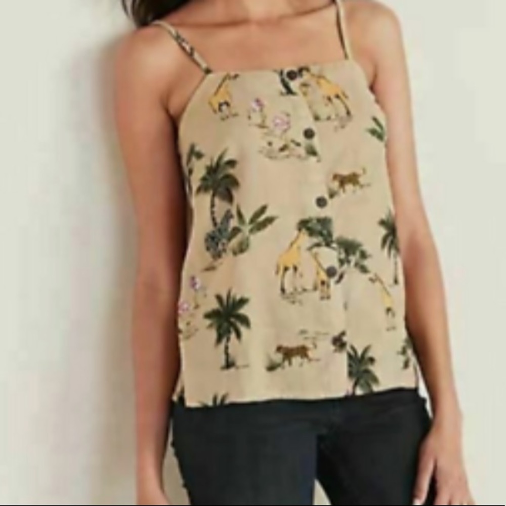 OLD NAVY SAFARI LINEN TANK TOP